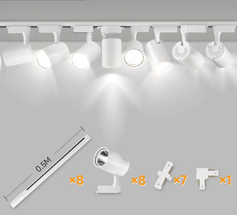 Spot orientable sur rail linéaire style projecteur