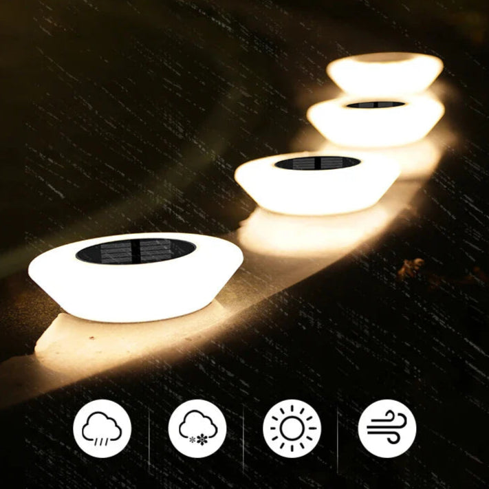 Spot solaire piquet design contour lumineux IP65