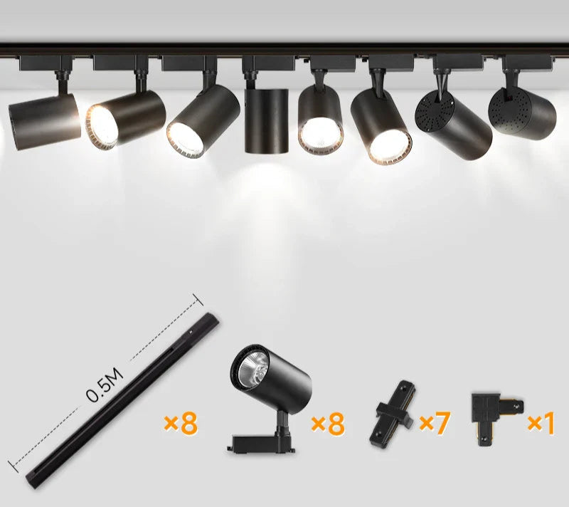 Spot orientable sur rail linéaire style projecteur
