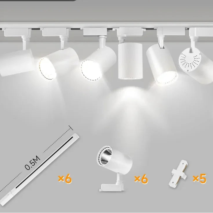 Spot orientable sur rail linéaire style projecteur