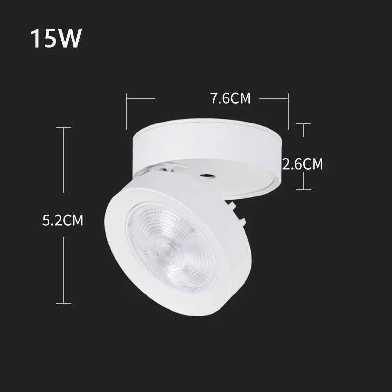 Spot LED Blanc Plafonnier à Tête Circulaire salon