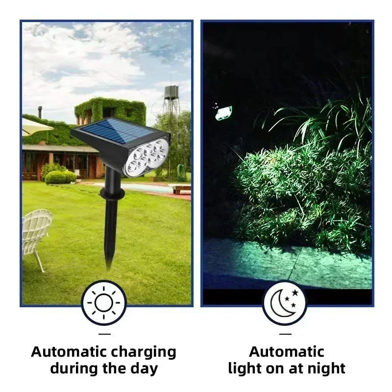 Spot led picquet solaire orientable pour jardin allumage automatique