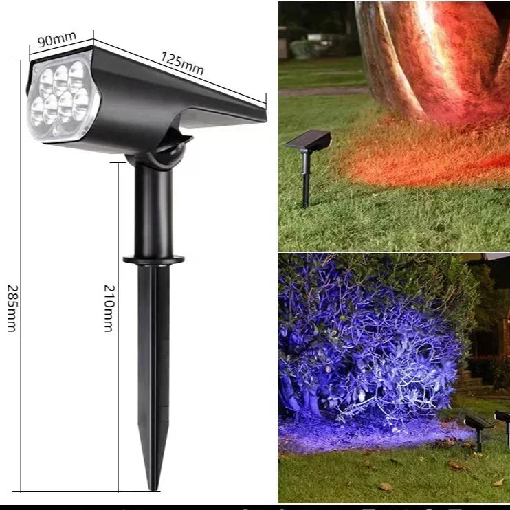 Spot solaire 7 led éclairage RGB pour jardin