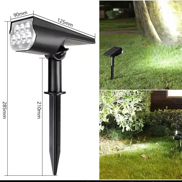 Spot solaire 7 led éclairage blanc pour jardin
