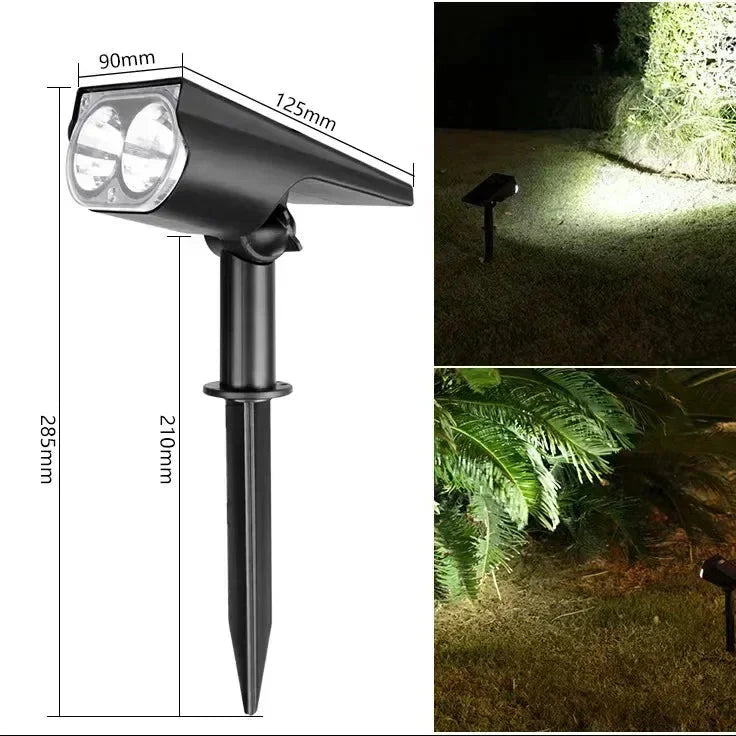 Spot solaire à double led orientable pour jardin