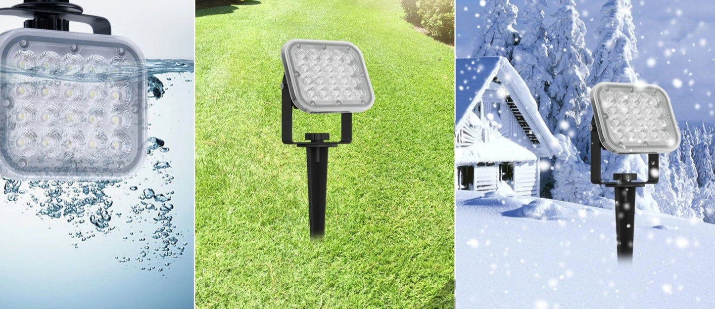 Spot solaire à piquer étanche à Panneau led mobile