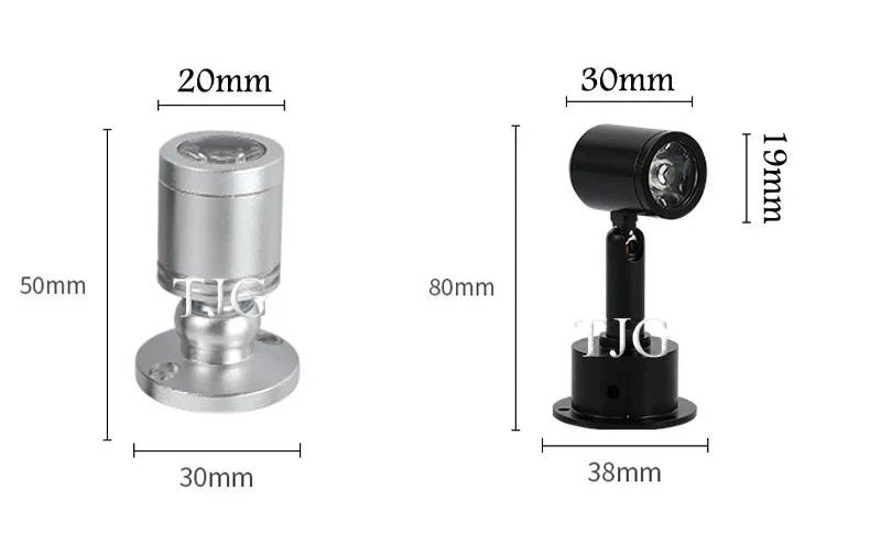 Mini spot LED orientable fixable en métal