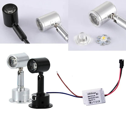 Mini spot LED orientable fixable en métal