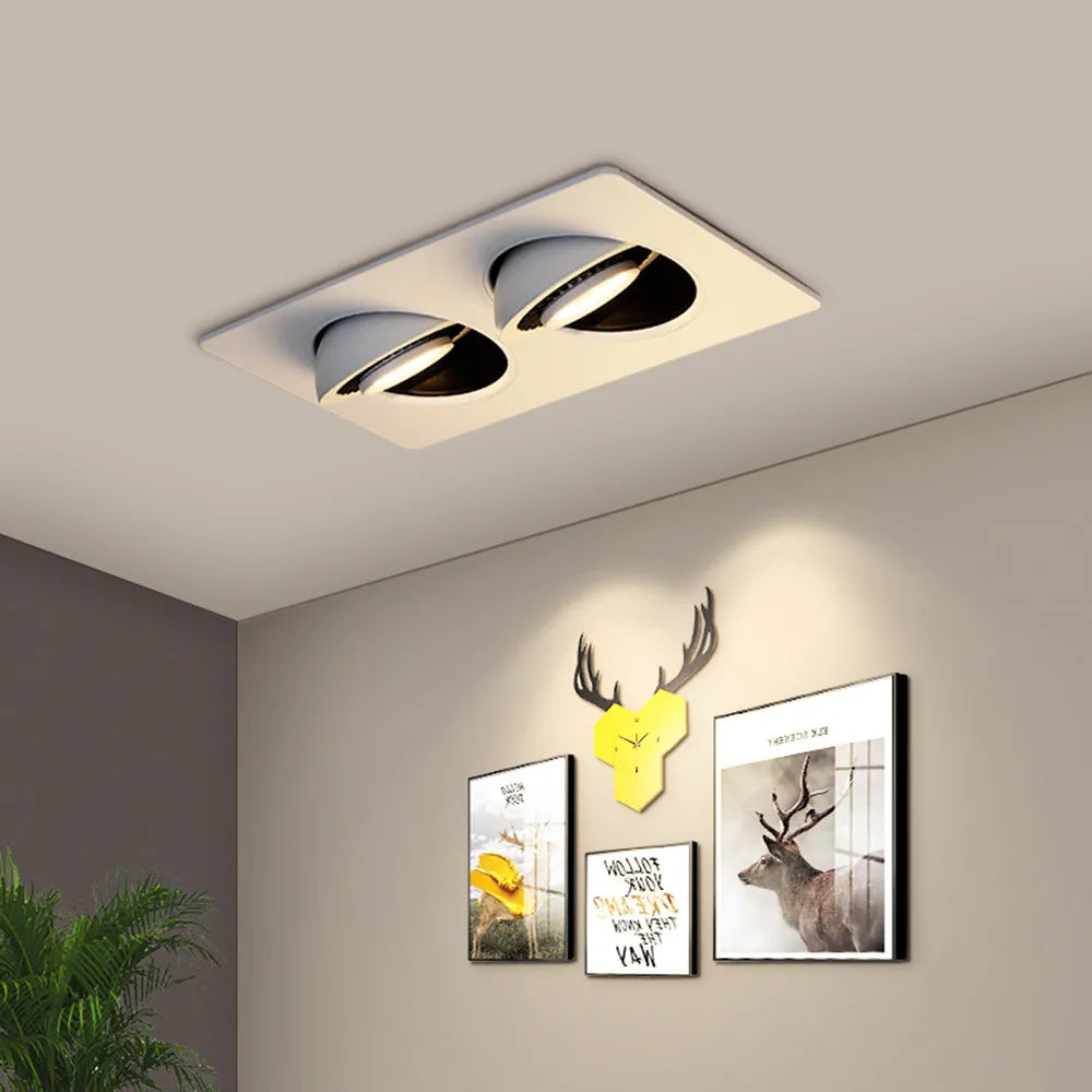 Spot encastrable double orientable à 360°
