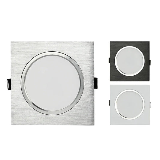 spot LED encastrable carré en alu brossé