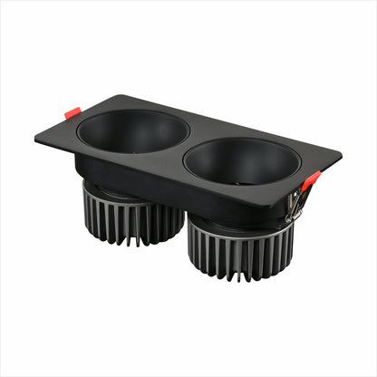 Spot encastrable led triple corps rectangulaire IP44
