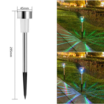 Spot solaire picquet design chrome éclairage décoratif