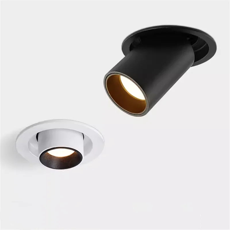 Spot encastré tube orientable télescopique