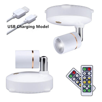 Spot led à pile orientable à poser avec télécommande