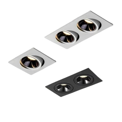 spot carré ou réctangle encastrable orientable surface interne noire