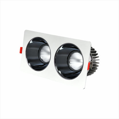 Spot encastrable led triple corps rectangulaire IP44