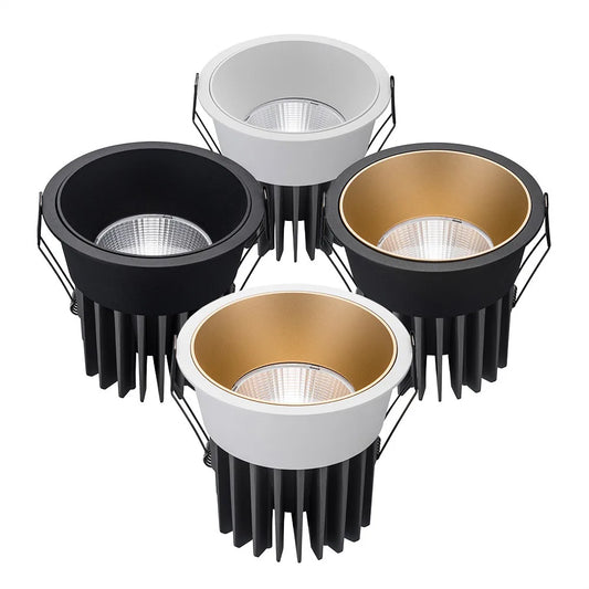 Spot encastrable profond dimmable en aluminium à faisceau lumineux ajustable