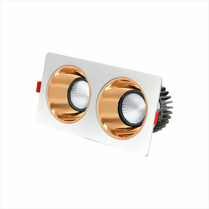 Spot encastrable led triple corps rectangulaire IP44