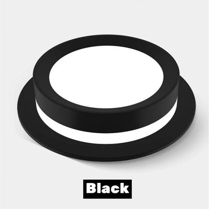 Spot noir design plafond semi encastrable avec embase large