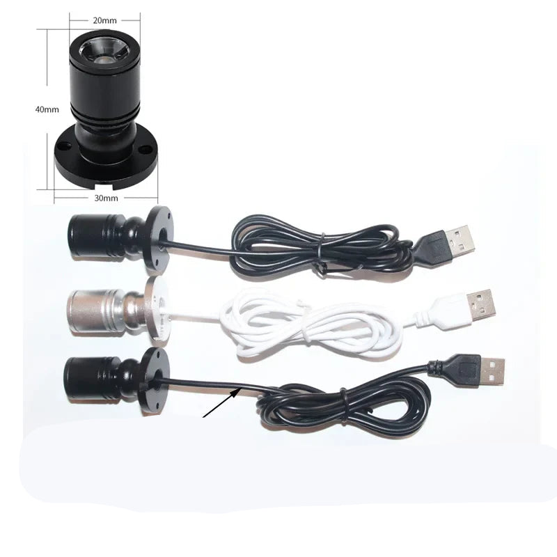 Mini spot led sur cable USB