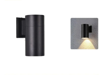 Spot mural façade tube noir LED unidirectionnel IP65