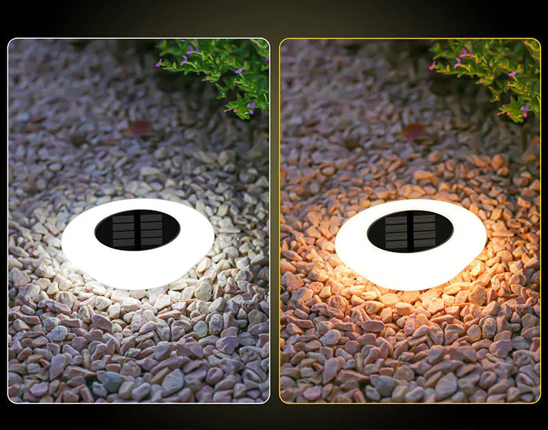 Spot solaire piquet design contour lumineux chaud ou froid