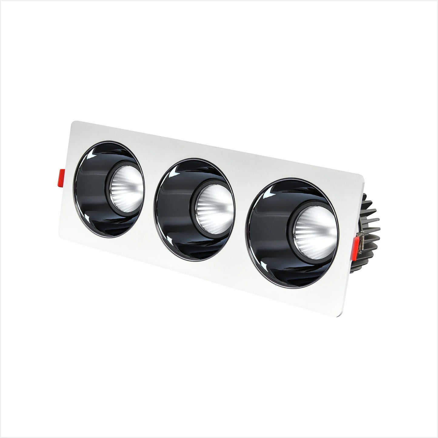 Spot encastrable led triple corps rectangulaire IP44