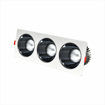Spot encastrable led triple corps rectangulaire IP44