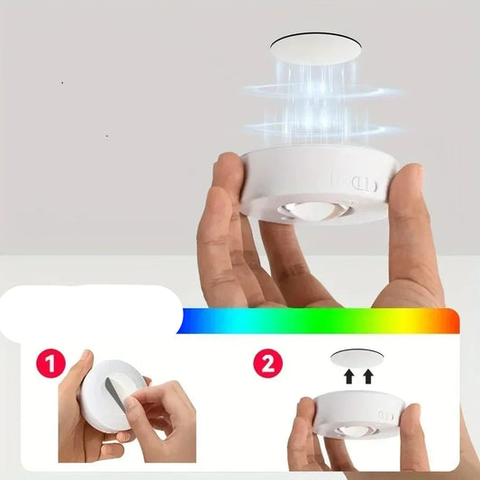 spot intensité variable plat RGB fixation magnétique controlé par télécommande