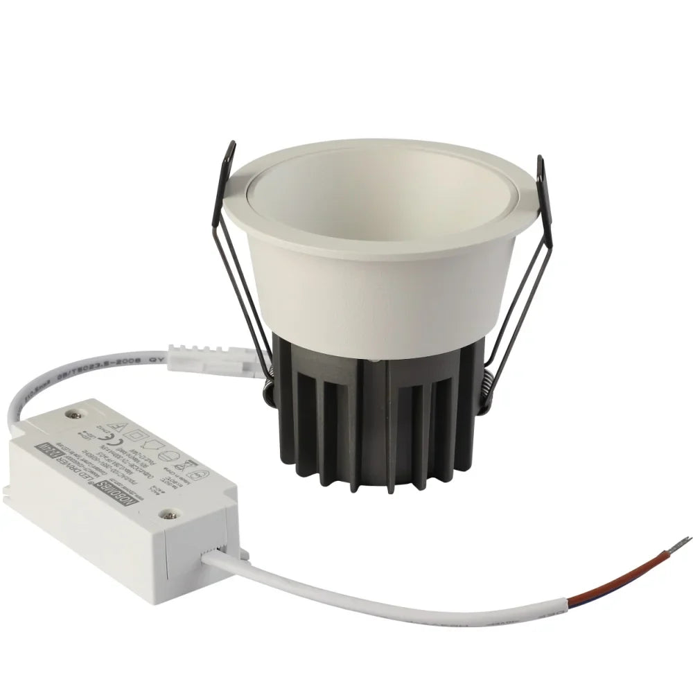 Spot encastrable profond dimmable en aluminium à faisceau lumineux ajustable