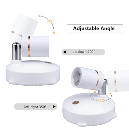 spot orientable avec socle à fixer sans fil avec télécommande