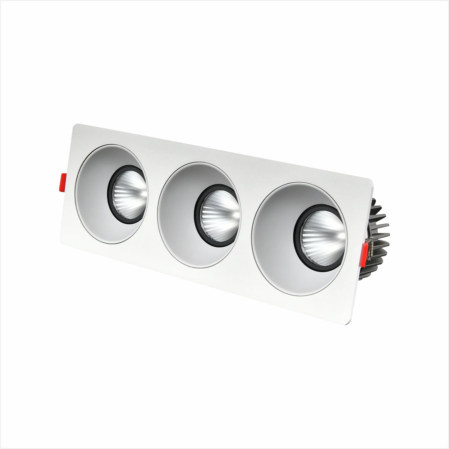 Spot encastrable led triple corps rectangulaire IP44