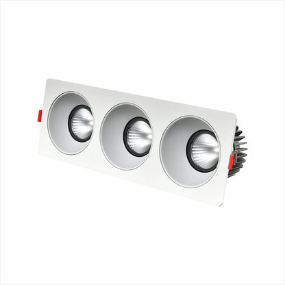 Spot encastrable led triple corps rectangulaire IP44