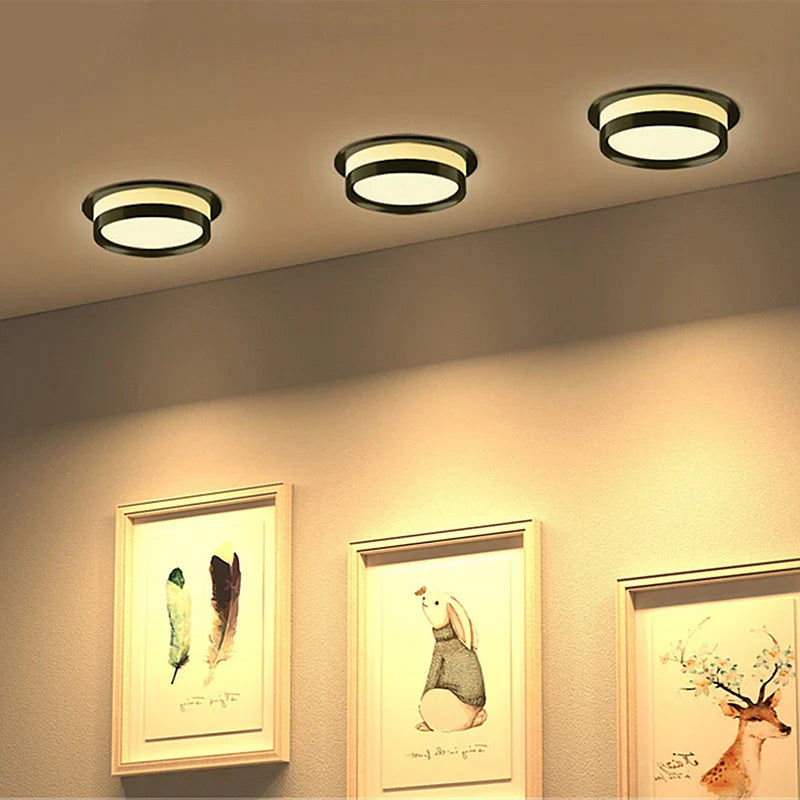 Spot noir design plafond semi encastrable avec embase large