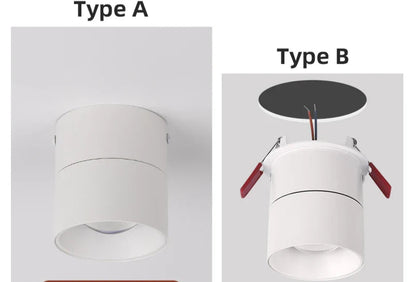 Spot articulé orientable existant en encastrable ou non