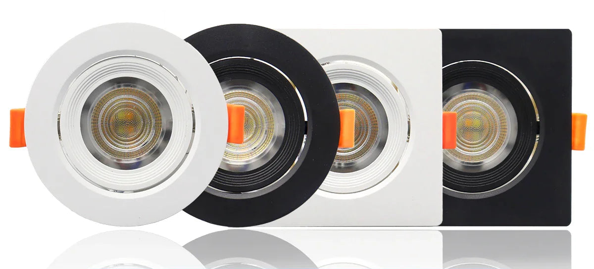 Spot encastrable à tête orientable 90° 7W intensité variable
