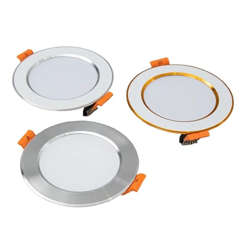 Spot led rond encastrable liseret brillant doré/argent