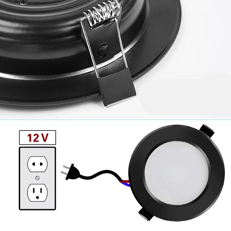 Spot noir encastrable IP65 12V