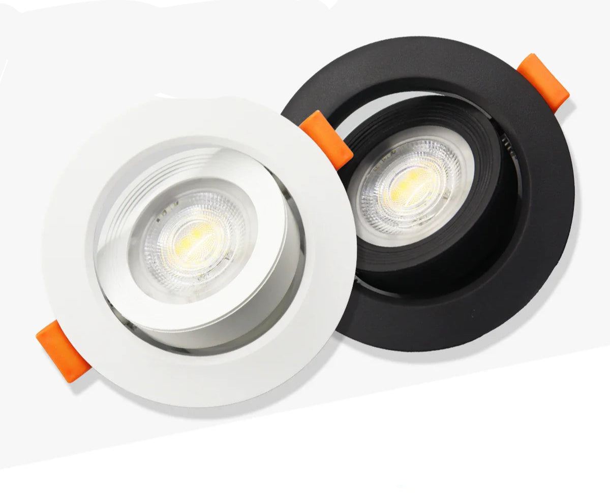 Spot rond encastrable à tête orientable 7W intensité variable
