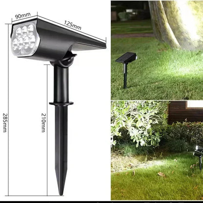 Spot solaire 7 led éclairage blanc   pour jardin