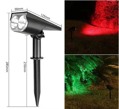Spot solaire double led éclairage RGB orientable  pour jardin