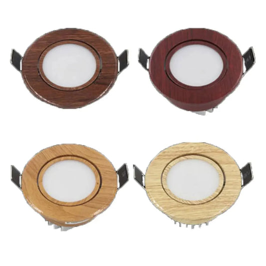 spots en bois a encastrer orientable rond