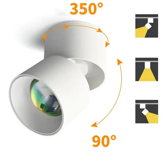 spot led plafond articulé pour orientation 360/90